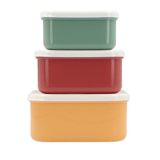 3 FIAMBRERAS CAJITAS ALMUERZO TUTETE ·FUNNY LETTERS· - Happy Moments Baby