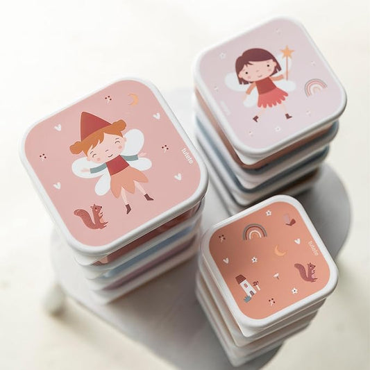 3 FIAMBRERAS CAJITAS ALMUERZO TUTETE ·WILD FAIRIES· - Happy Moments Baby