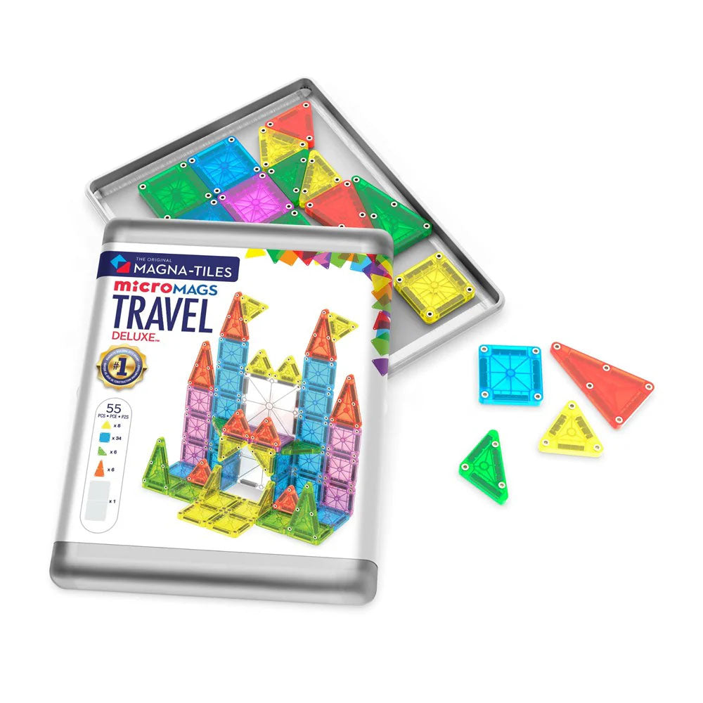 JUEGO MAGNÉTICO DE CONSTRUCCIÓN MAGNA-TILES ·MICROMAGS 55 PIEZAS·