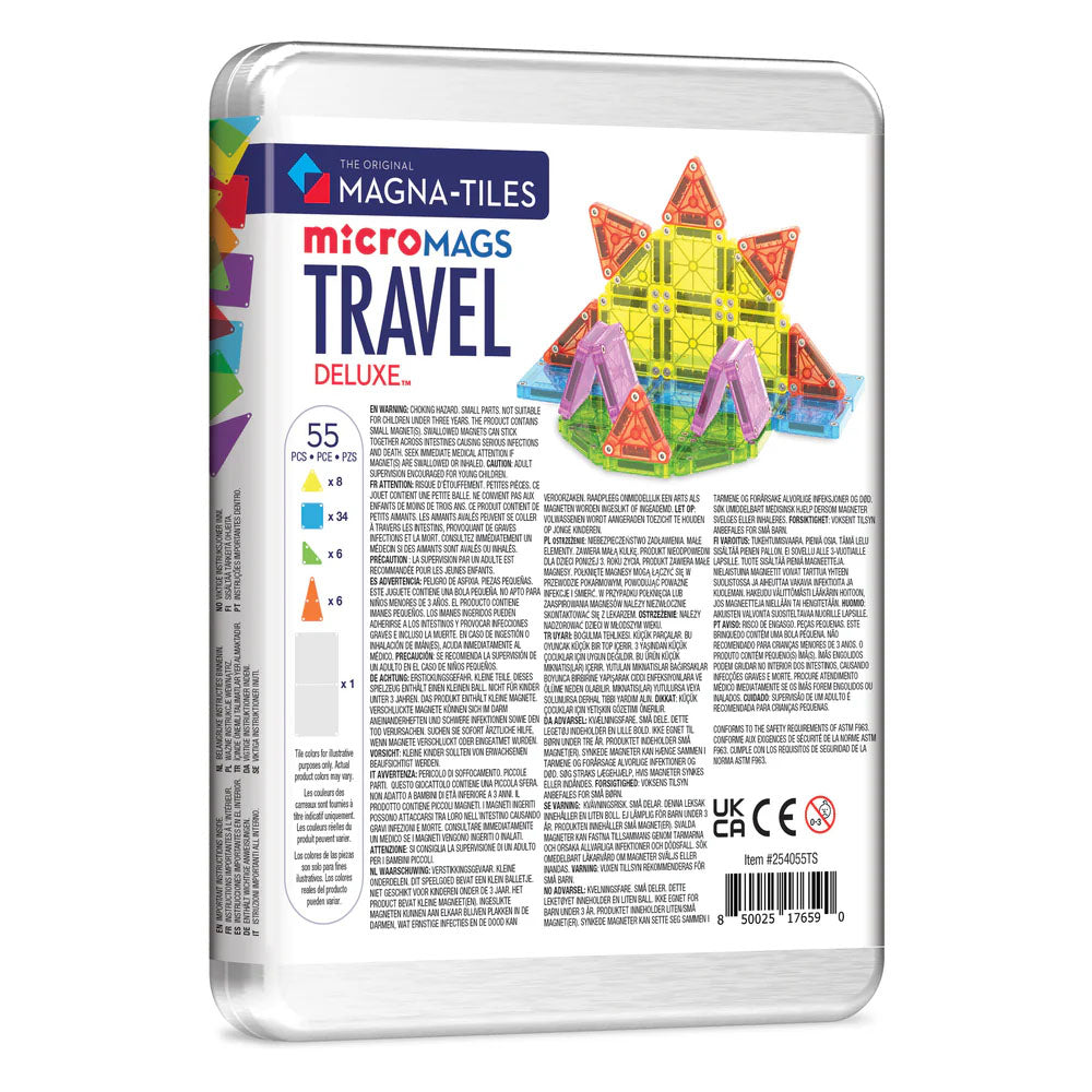 JUEGO MAGNÉTICO DE CONSTRUCCIÓN MAGNA-TILES ·MICROMAGS 55 PIEZAS·