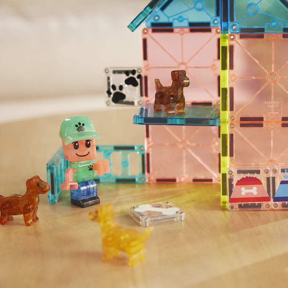 JUEGO MAGNÉTICO DE CONSTRUCCIÓN MAGNA-TILES ·PUPPY PARK 27 PIEZAS·