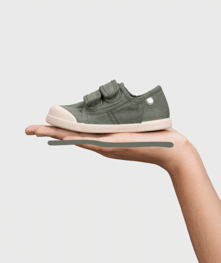 ZAPATILLAS RESPETUOSAS IGOR ·LONA VELCRO KAKI·