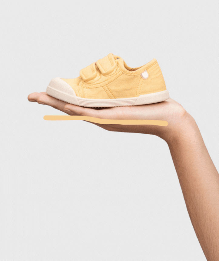 ZAPATILLAS RESPETUOSAS IGOR ·LONA VELCRO MOSTAZA·