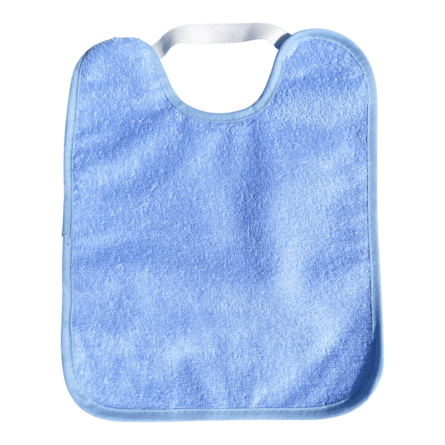 BABERO TOALLA PLASTIFICADO CON GOMA ·AZUL· - Happy Moments Baby