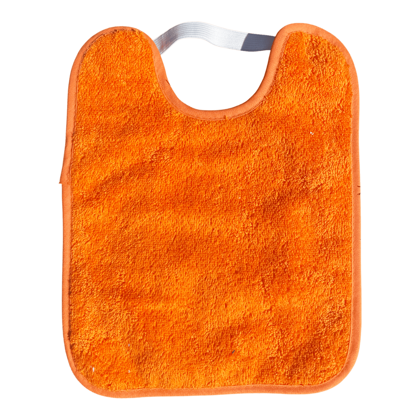 BABERO TOALLA PLASTIFICADO CON GOMA ·NARANJA· - Happy Moments Baby