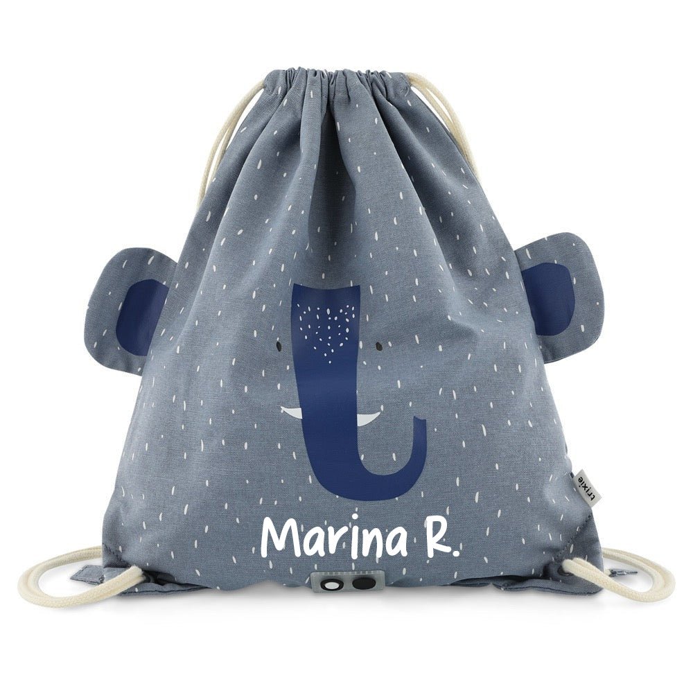 BOLSA SACO DE TELA INFANTIL TRIXIE ·ELEFANTE· - Happy Moments Baby
