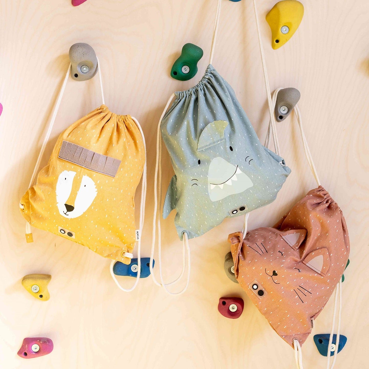 BOLSA SACO DE TELA INFANTIL TRIXIE ·GATO· - Happy Moments Baby