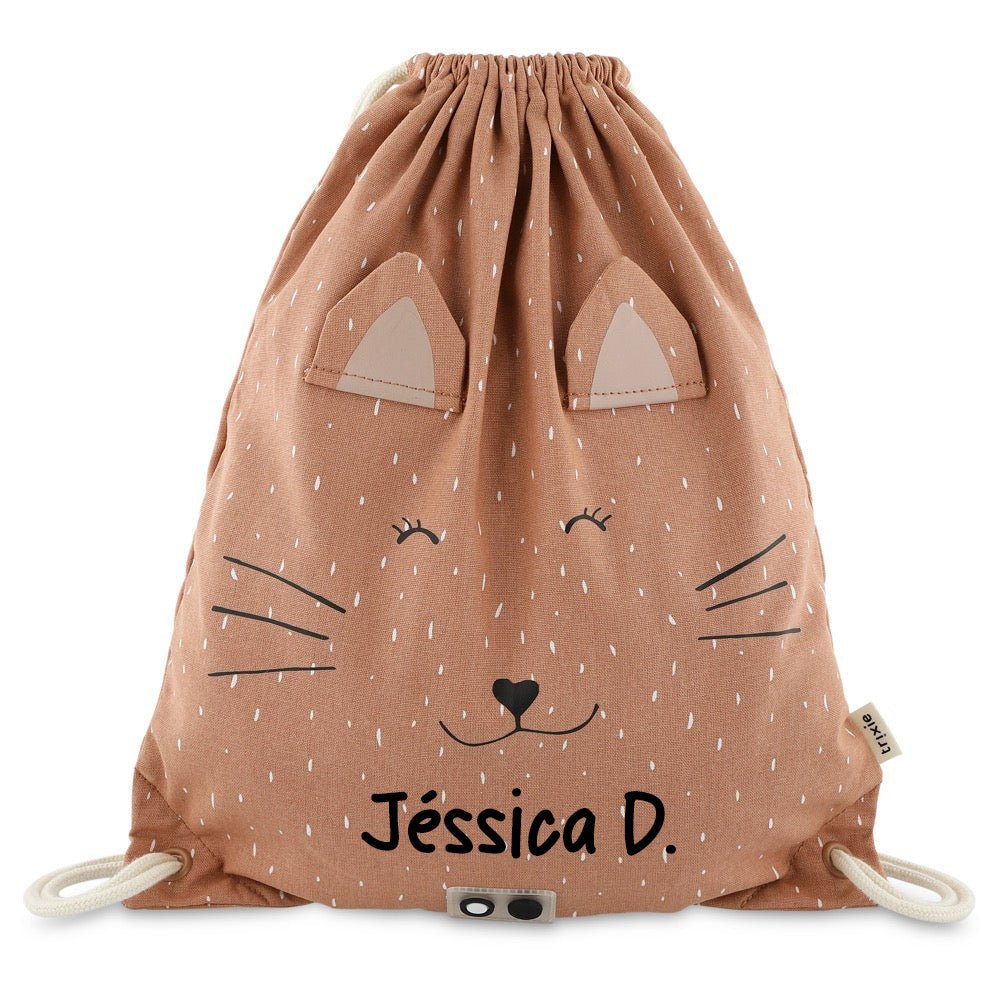 BOLSA SACO DE TELA INFANTIL TRIXIE ·GATO· - Happy Moments Baby