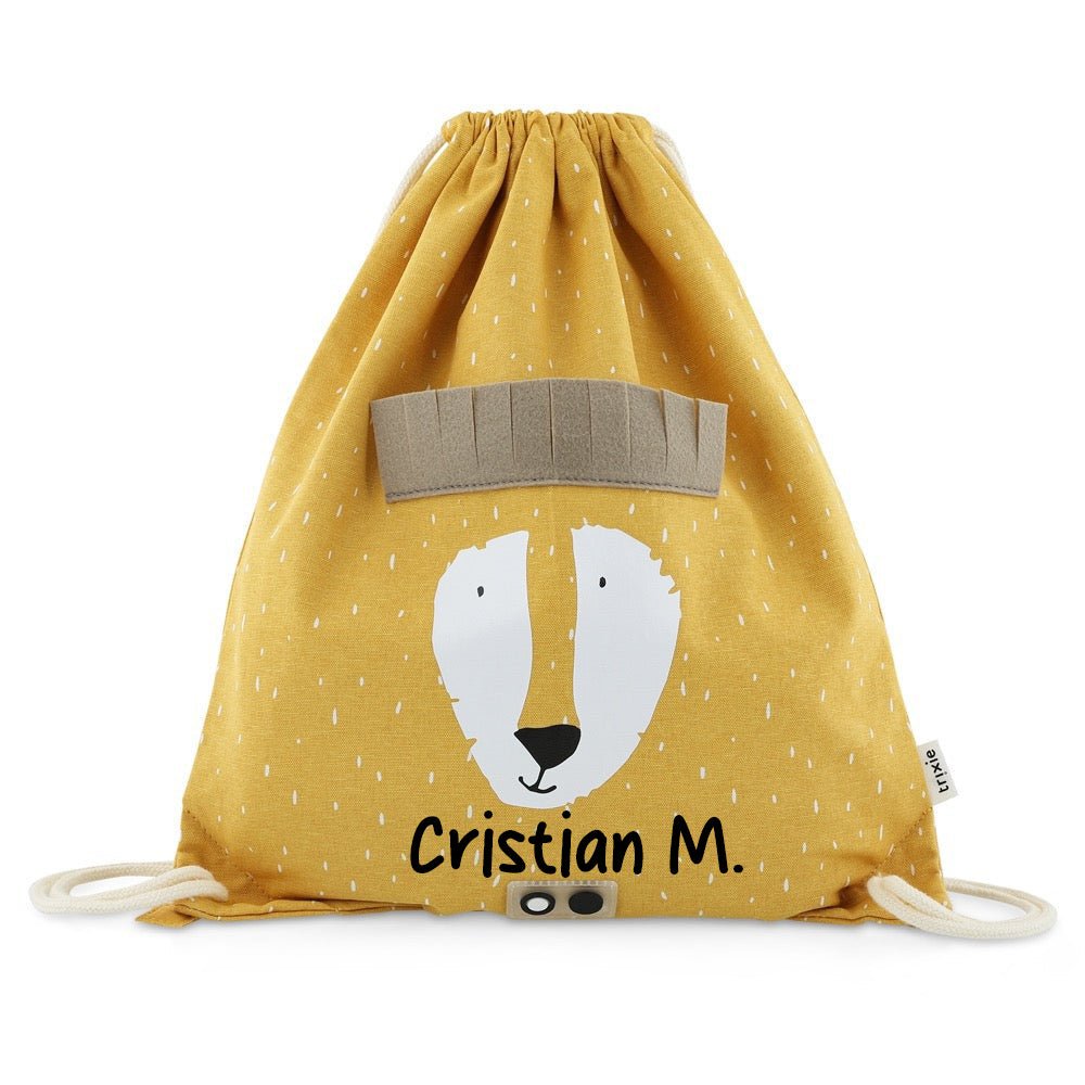 BOLSA SACO DE TELA INFANTIL TRIXIE ·LEÓN· - Happy Moments Baby