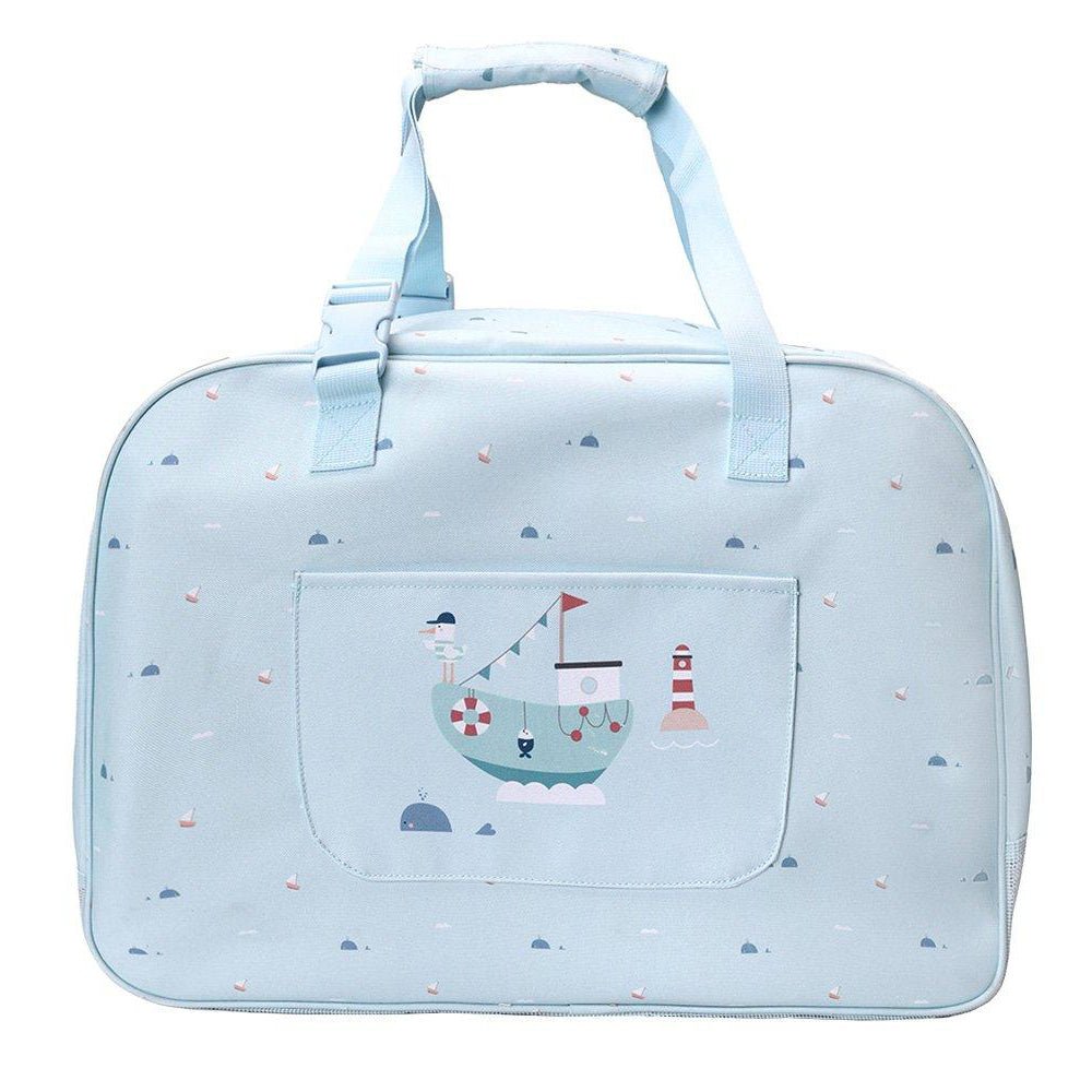 BOLSO DE PLAYA CON REJILLA ANTIARENA ·FISHING BOAT· - Happy Moments Baby