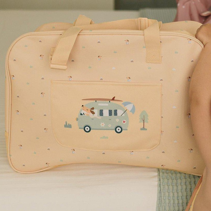BOLSO DE PLAYA CON REJILLA ANTIARENA ·SURF VAN· - Happy Moments Baby