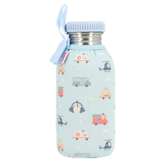 BOTELLA DE ACERO CON FUNDA TUTETE ·CITY CARS· - Happy Moments Baby