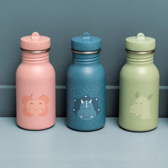 BOTELLA DE ACERO TRIXIE 350ML ·TRICERATOPS· - Happy Moments Baby