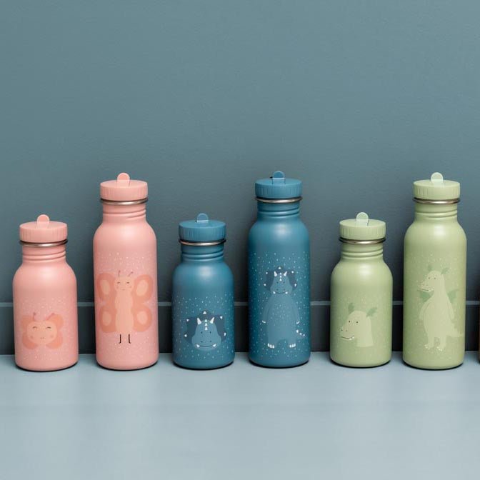 BOTELLA DE ACERO TRIXIE 350ML ·TRICERATOPS· - Happy Moments Baby