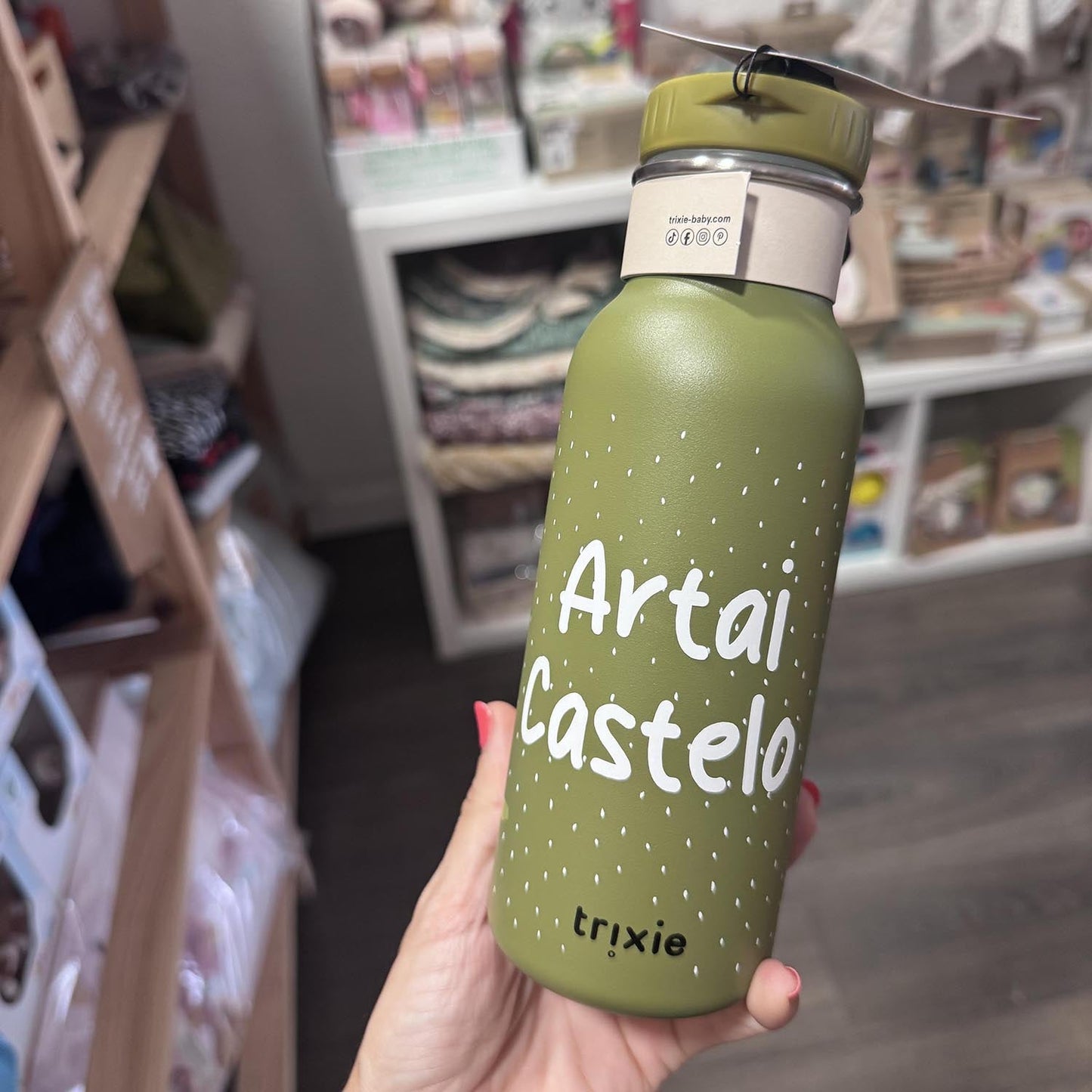 BOTELLA DE ACERO TRIXIE 500ML ·DINO· - Happy Moments Baby