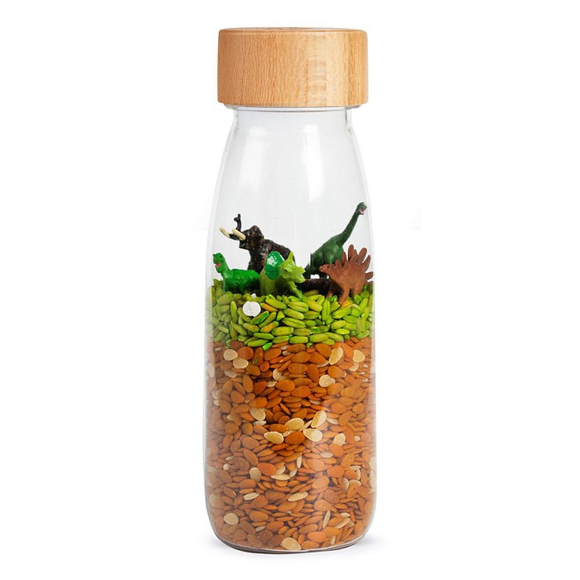 BOTELLA SENSORIAL PETIT BOUM ·JURASSIC· - Happy Moments Baby
