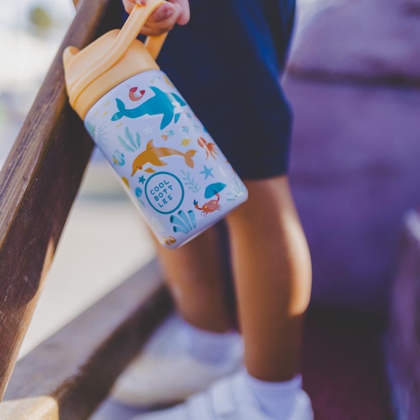BOTELLA TÉRMICA COOL BOTTLES 350ML ·KIDDIES UNDERWATER WORLD· - Happy Moments Baby