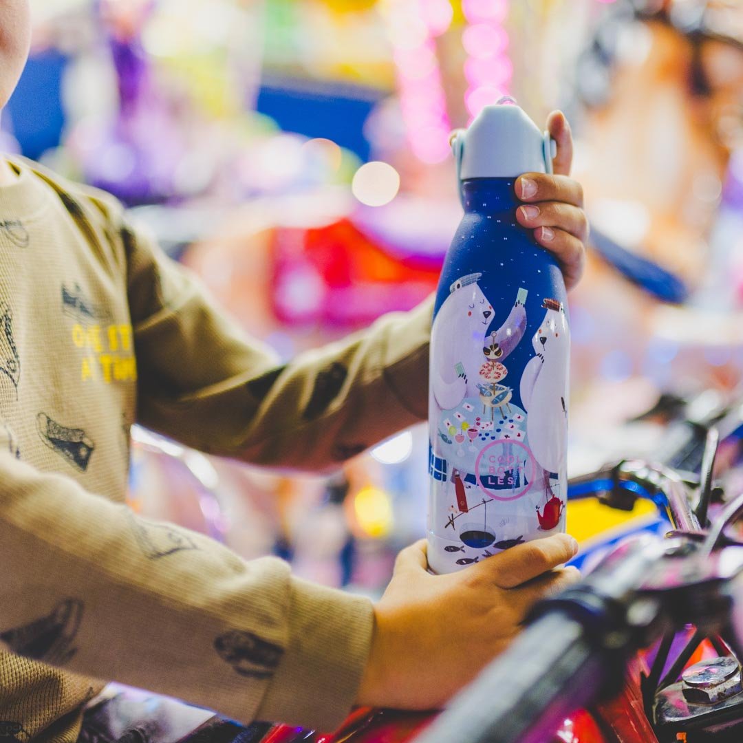 BOTELLA TÉRMICA COOL BOTTLES 350ML ·KIDS POLAR BEARS· - Happy Moments Baby