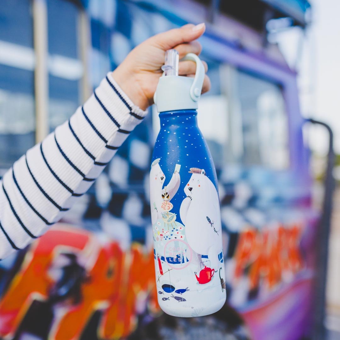 BOTELLA TÉRMICA COOL BOTTLES 350ML ·KIDS POLAR BEARS· - Happy Moments Baby