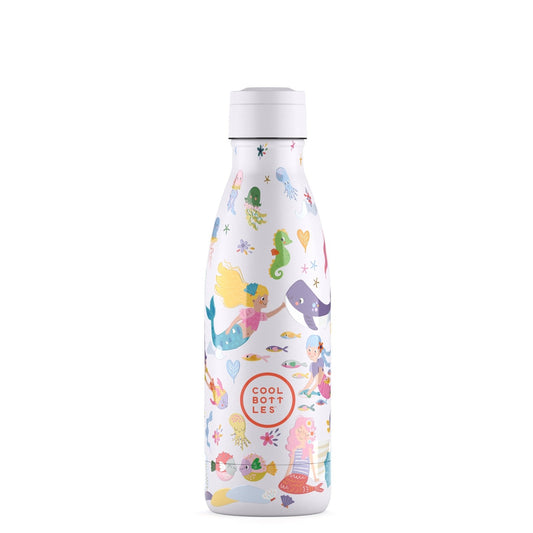 BOTELLA TÉRMICA COOL BOTTLES 350ML ·KIDS SWEET MERMAIDS· - Happy Moments Baby