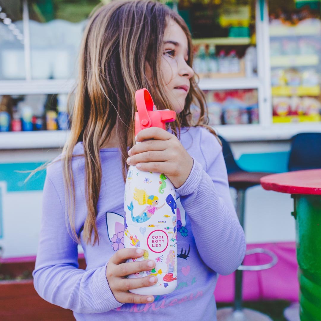 BOTELLA TÉRMICA COOL BOTTLES 350ML ·KIDS SWEET MERMAIDS· - Happy Moments Baby