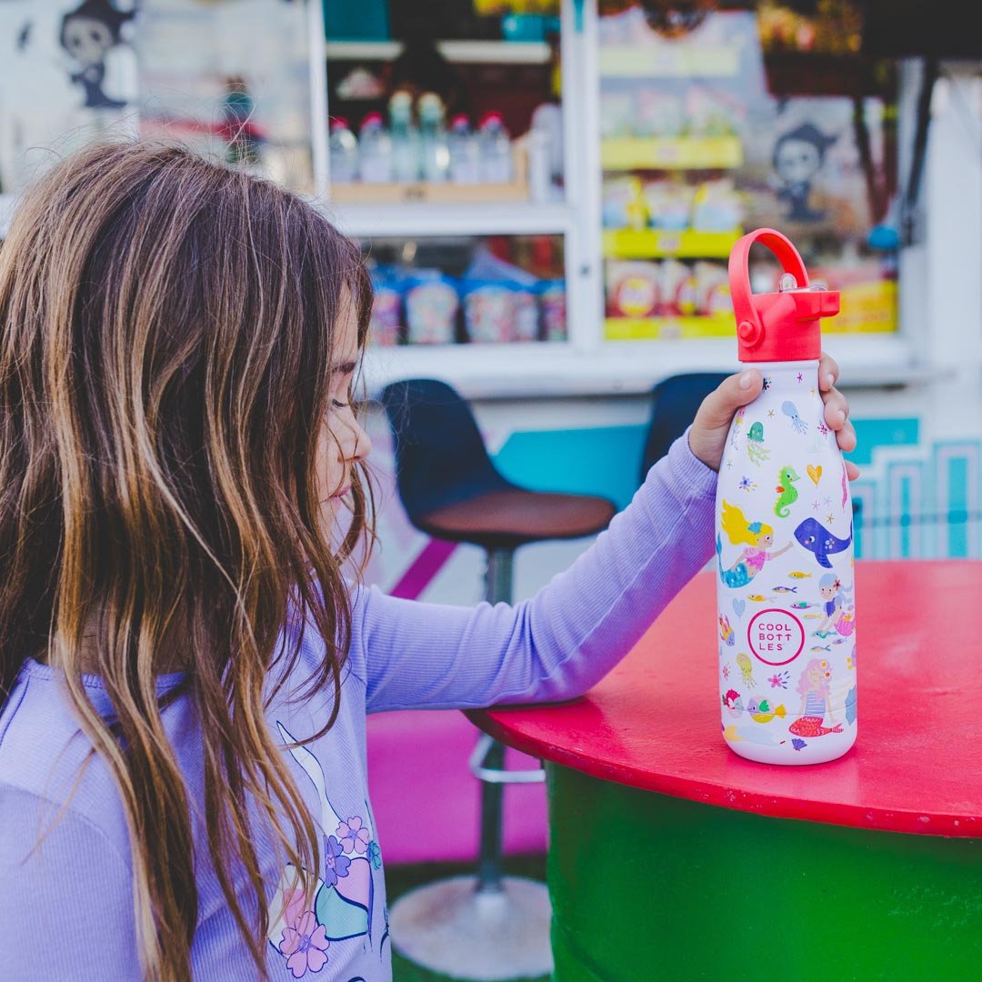 BOTELLA TÉRMICA COOL BOTTLES 350ML ·KIDS SWEET MERMAIDS· - Happy Moments Baby