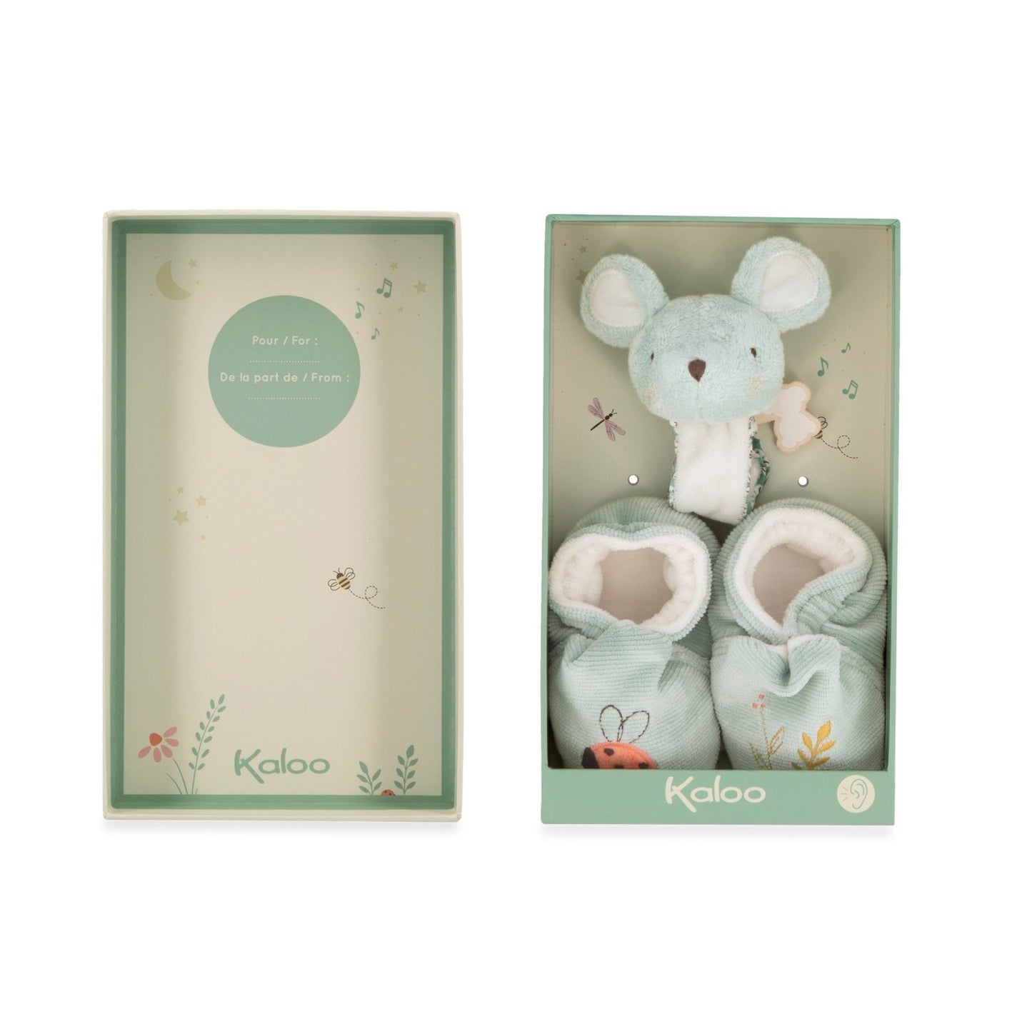 CAJA REGALO KALOO PATUCOS Y SONAJERO DE PULSERA ·RATONCITO· - Happy Moments Baby