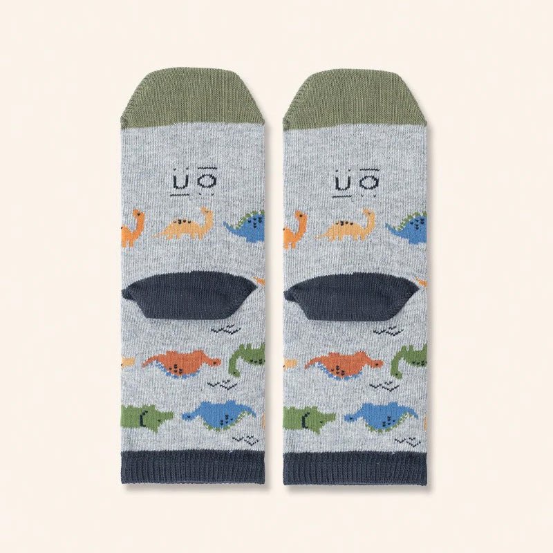 CALCETINES UO INFANTILES ·MINI - SAURUS GRIS· - Happy Moments Baby