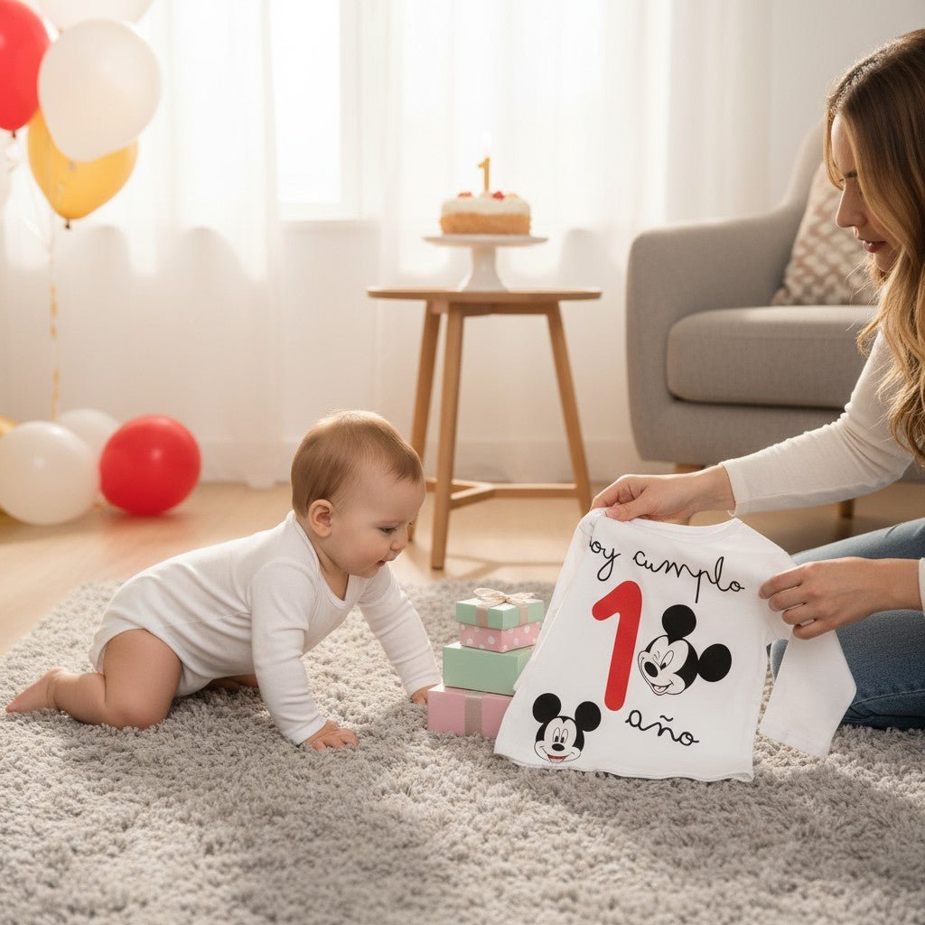 CAMISETA CUMPLEAÑOS ·MICKEY· - Happy Moments Baby