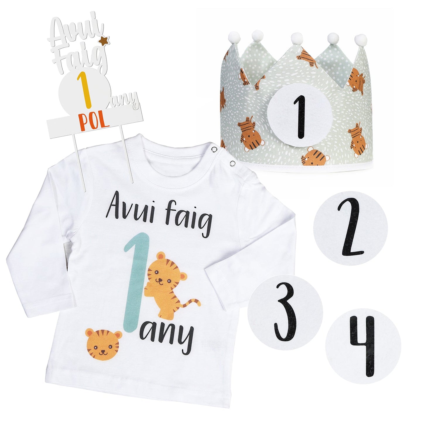 CAMISETA CUMPLEAÑOS ·TIGRES· - Happy Moments Baby