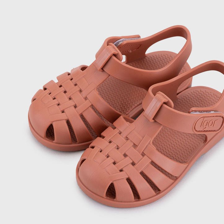 CANGREJERA INFANTIL CON VELCRO IGOR ·TERRACOTA· - Happy Moments Baby