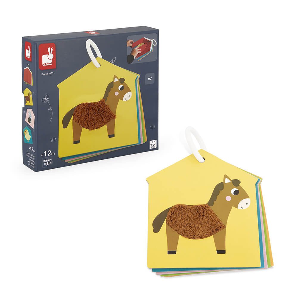 CARTAS TÁCTILES TEXTURAS JANOD ·GRANJA· - Happy Moments Baby
