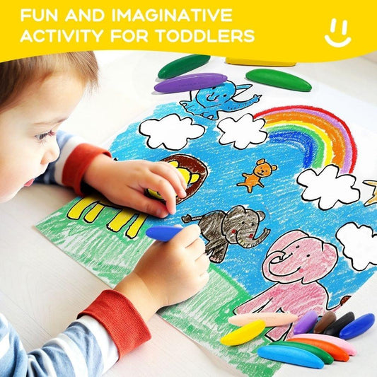 CERAS INFANTILES JARMELO ·CRAYONES BANANA CERA DE ABEJA 12 UD· - Happy Moments Baby