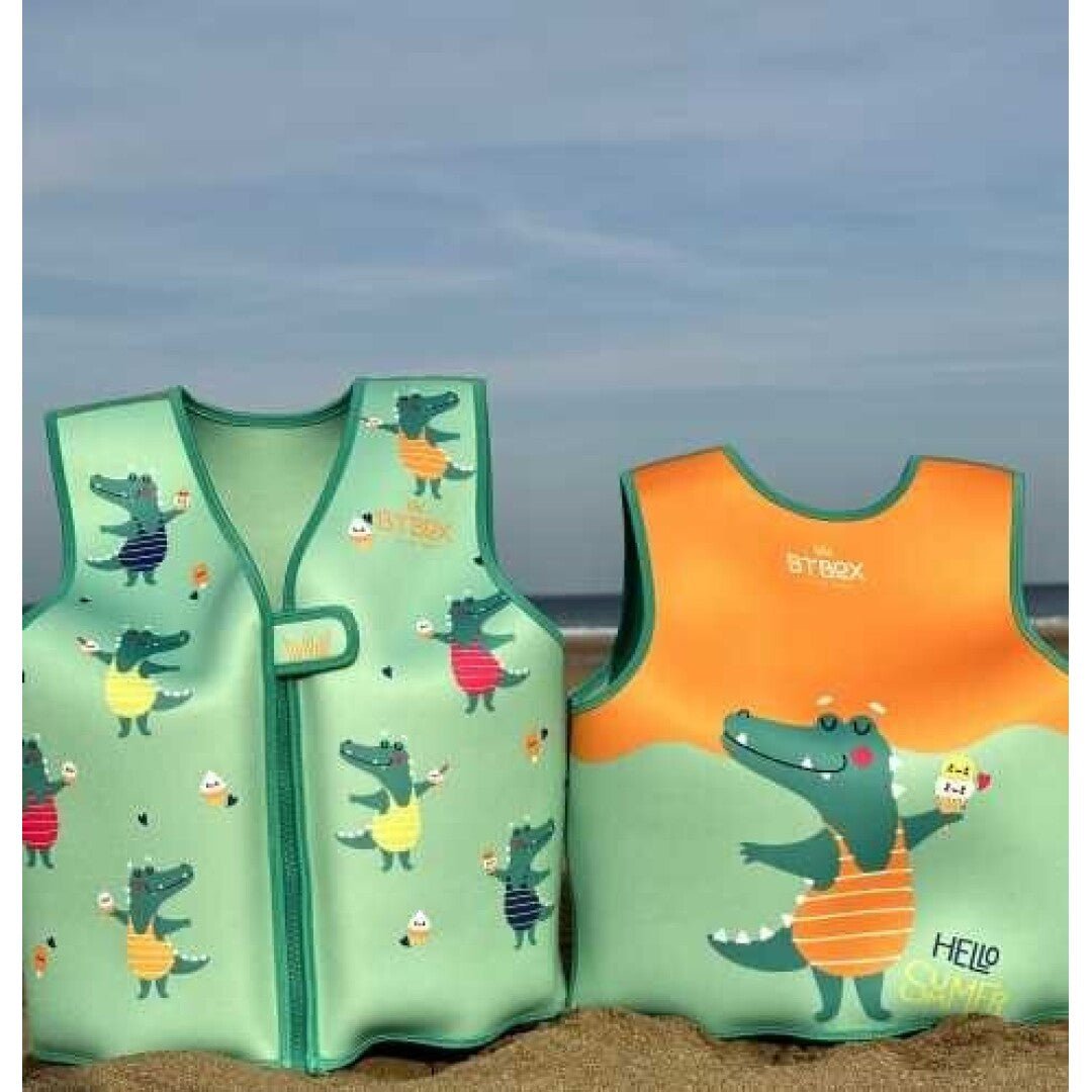 CHALECO FLOTADOR APRENDIZAJE BTBOX ·COCODRILOS· - Happy Moments Baby
