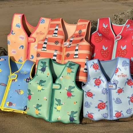 CHALECO FLOTADOR APRENDIZAJE BTBOX ·COCODRILOS· - Happy Moments Baby