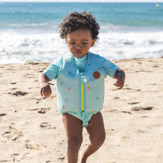 CHALECO FLOTADOR APRENDIZAJE SARO ·BLUE SEA· - Happy Moments Baby