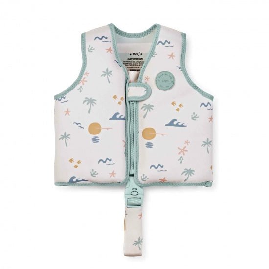 CHALECO FLOTADOR APRENDIZAJE SARO ·GOOD VIBES· - Happy Moments Baby
