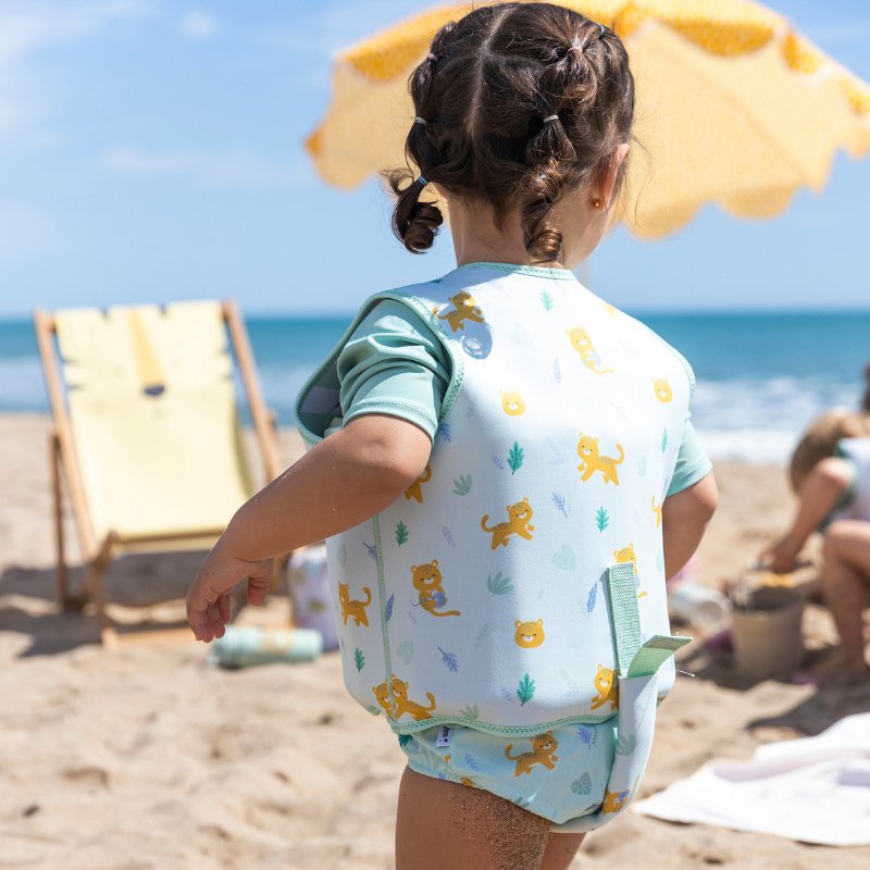 CHALECO FLOTADOR APRENDIZAJE SARO ·GUEPARDOS· - Happy Moments Baby