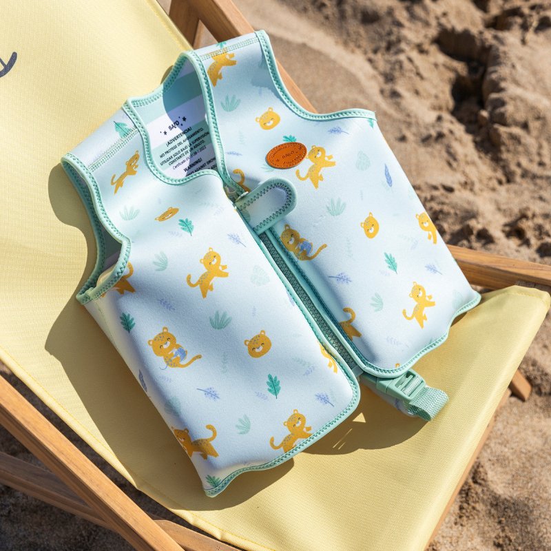 CHALECO FLOTADOR APRENDIZAJE SARO ·GUEPARDOS· - Happy Moments Baby