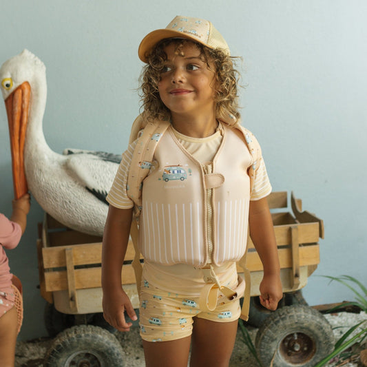 CHALECO FLOTADOR APRENDIZAJE TUTETE ·SURF VAN· - Happy Moments Baby