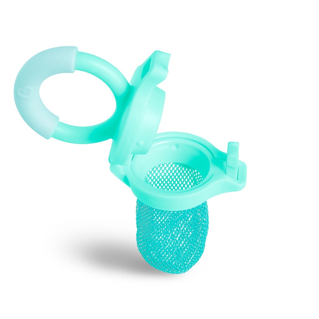 CHUPETE ALIMENTADOR CON REJILLA PARA ALIMENTOS FRESCOS MUNCHKIN ·MINT· - Happy Moments Baby