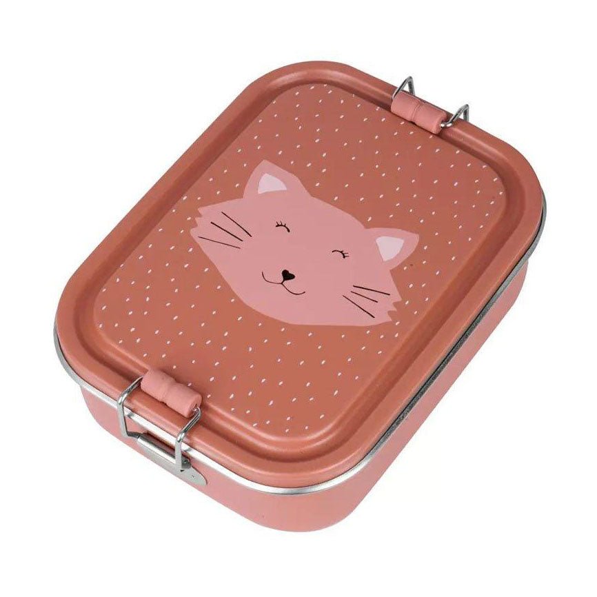 FIAMBRERA CAJA DE ALMUERZO TRIXIE ACERO ·PEQUEÑA GATO· - Happy Moments Baby