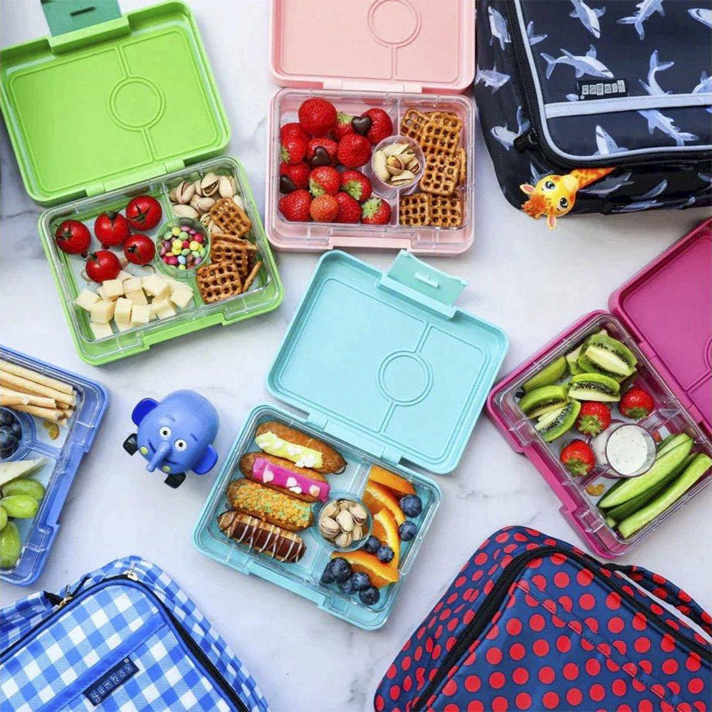 FIAMBRERA HERMÉTICA YUMBOX ·3 COMPARTIMENTOS JURASSIC GREEN DINOS· - Happy Moments Baby