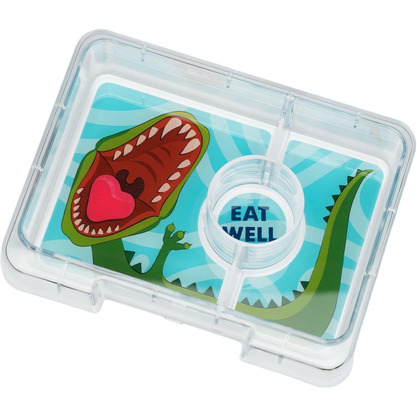FIAMBRERA HERMÉTICA YUMBOX ·3 COMPARTIMENTOS JURASSIC GREEN DINOS· - Happy Moments Baby