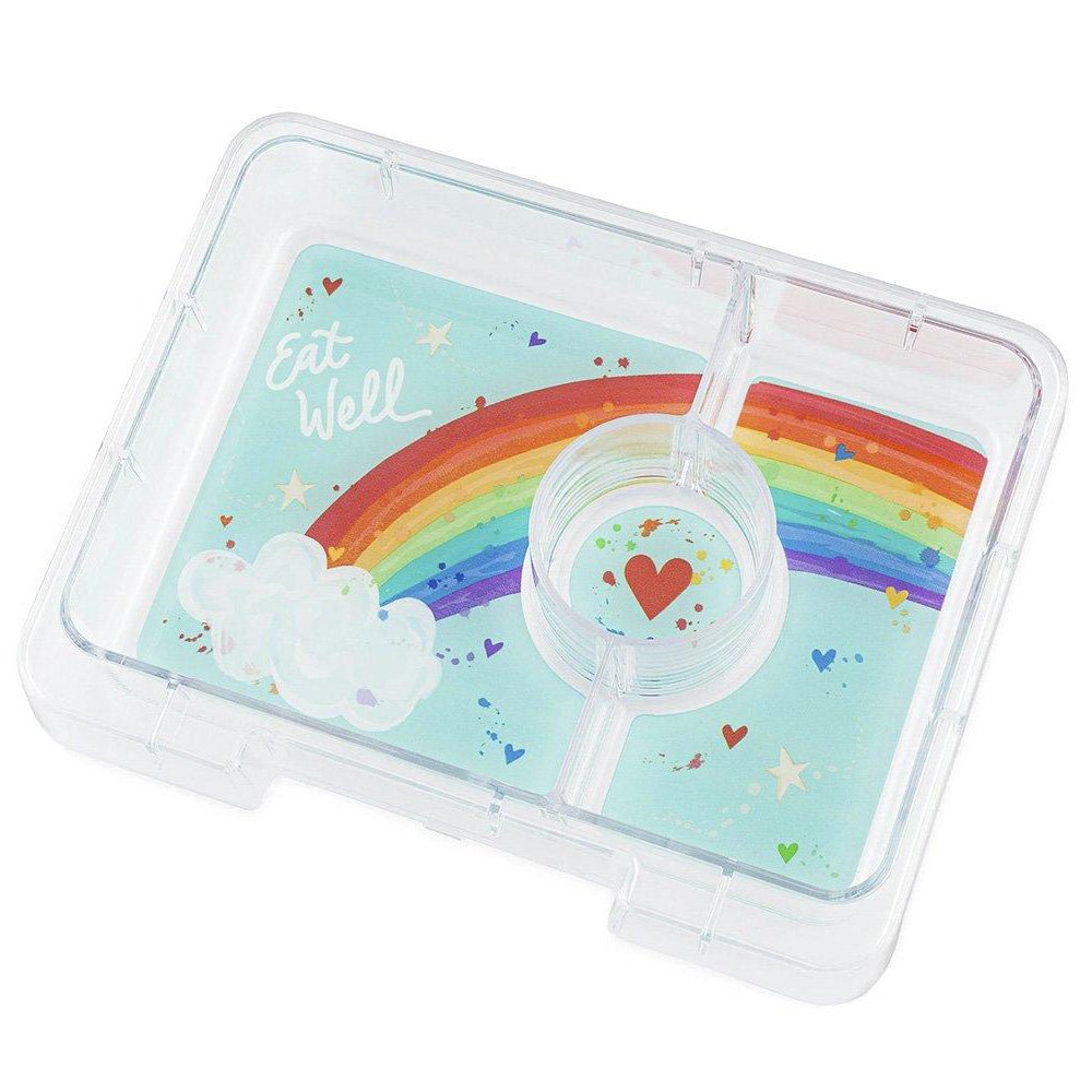 FIAMBRERA HERMÉTICA YUMBOX ·3 COMPARTIMENTOS POWER PINK RAINBOW· - Happy Moments Baby