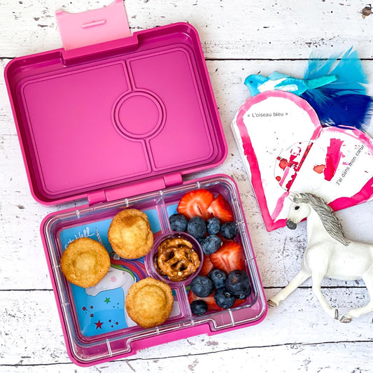 FIAMBRERA HERMÉTICA YUMBOX ·3 COMPARTIMENTOS PURPLE UNICORNIO· - Happy Moments Baby