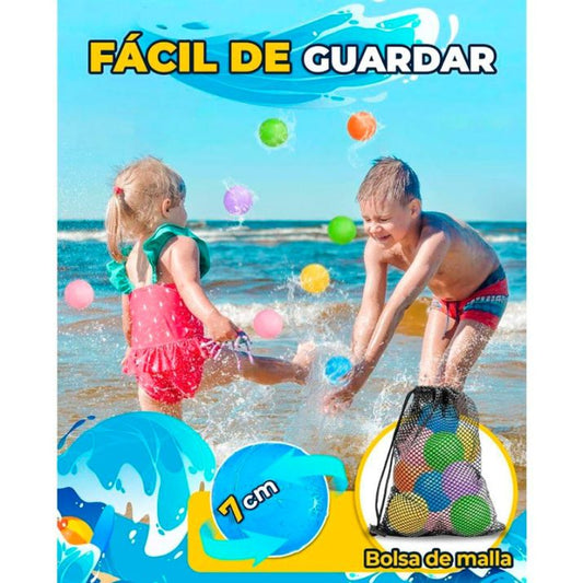 GLOBOS DE AGUA REUTILIZABLES SOPPYCID ·6UD CLASSIC TRANSLÚCIDOS· - Happy Moments Baby