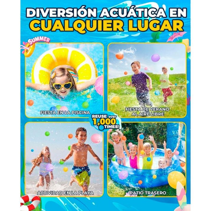 GLOBOS DE AGUA REUTILIZABLES SOPPYCID ·6UD CLASSIC· - Happy Moments Baby