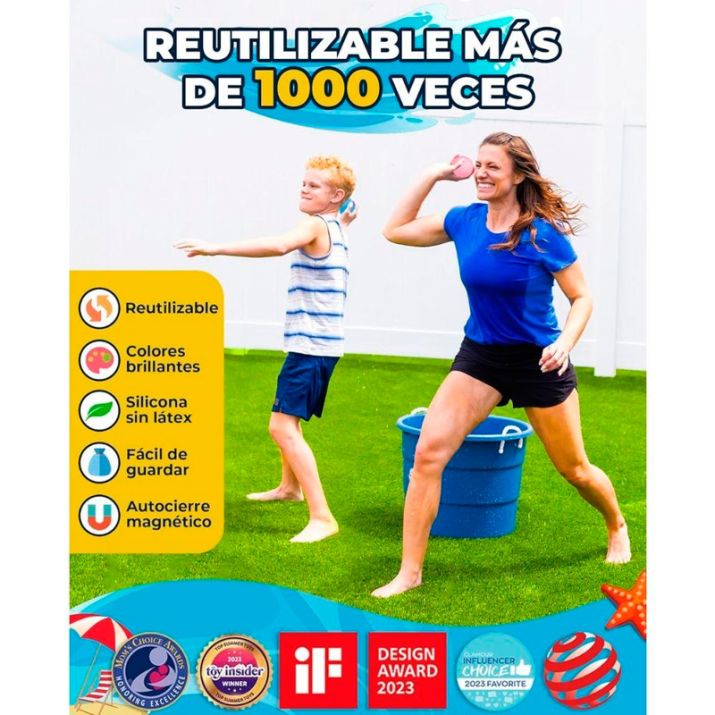 GLOBOS DE AGUA REUTILIZABLES SOPPYCID ·6UD CLASSIC· - Happy Moments Baby