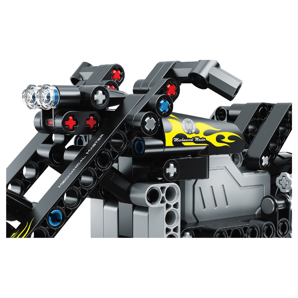 JUEGO CONSTRUCCIÓN IM.MASTER ·MOTOCICLETA DE CARRERAS PULL BACK 183 PIEZAS· - Happy Moments Baby